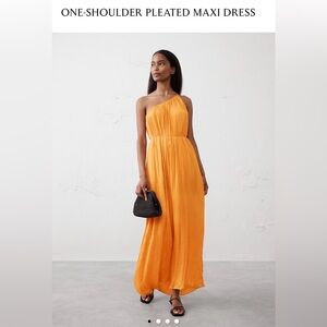 Banana Republic One-Shoulder Turmeric Maxi Dress NWT - Size Large